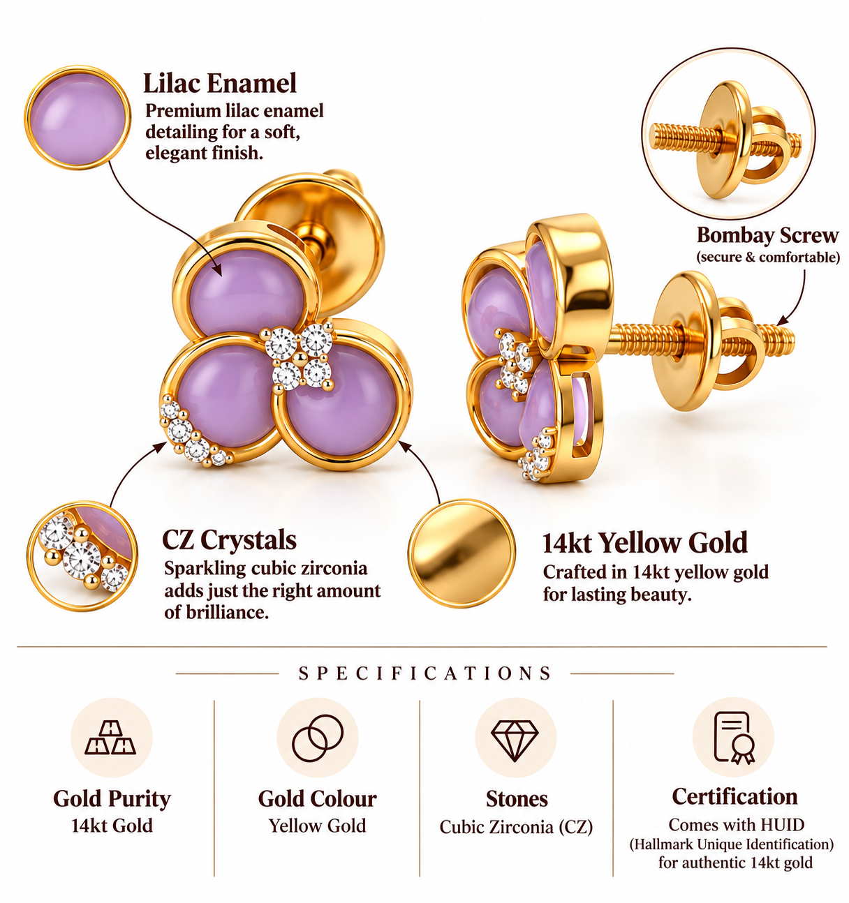 Orchid studs