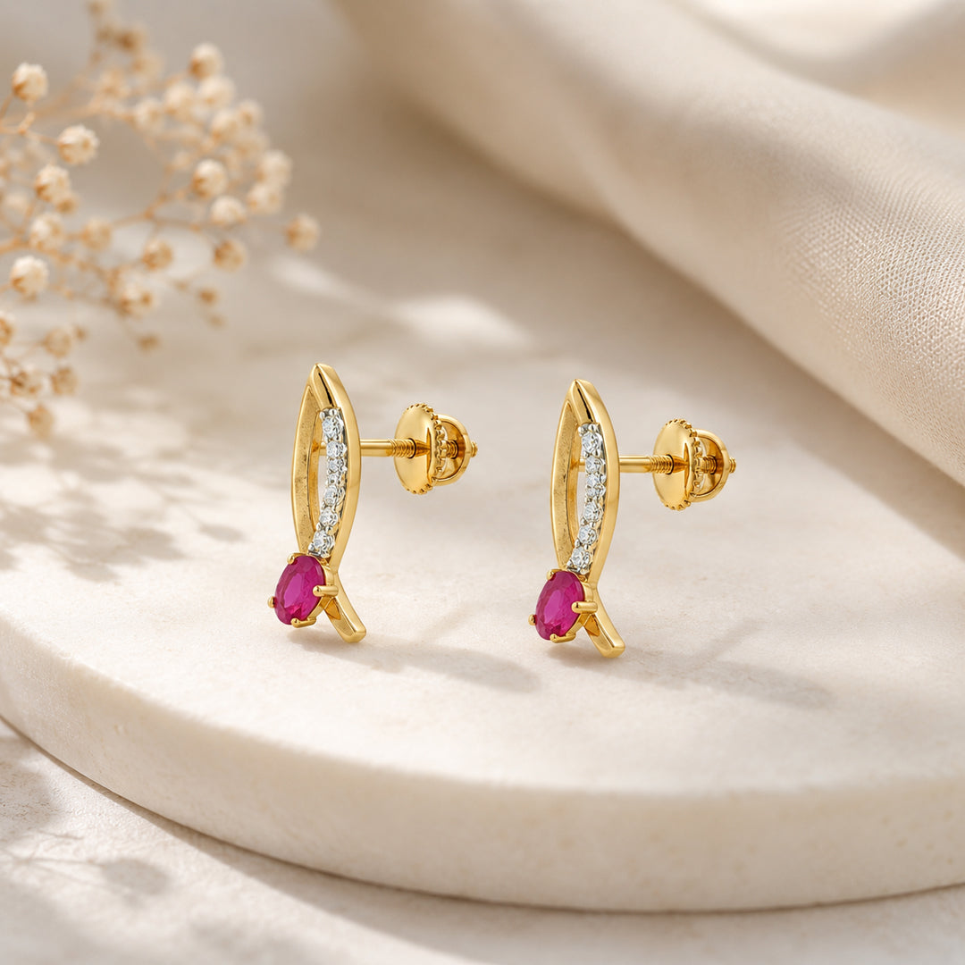 Crimson Embrace Earrings